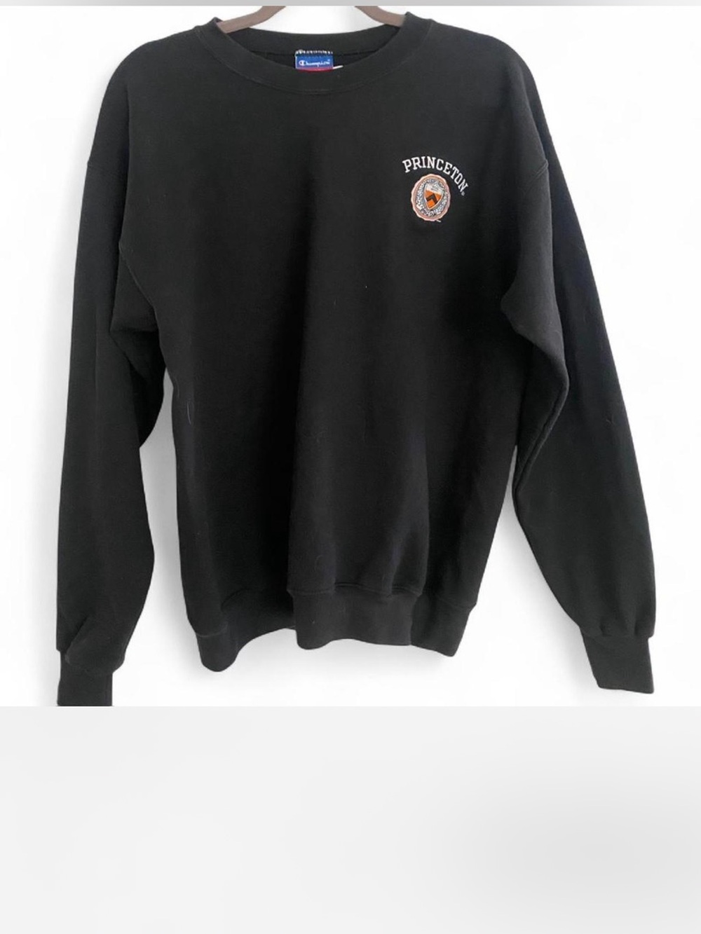 VINTAGE 90’S PRINCETON UNIVERSITY BLACK CREWNECK CHAMPION SWEATSHIRT SIZE MEDIUM